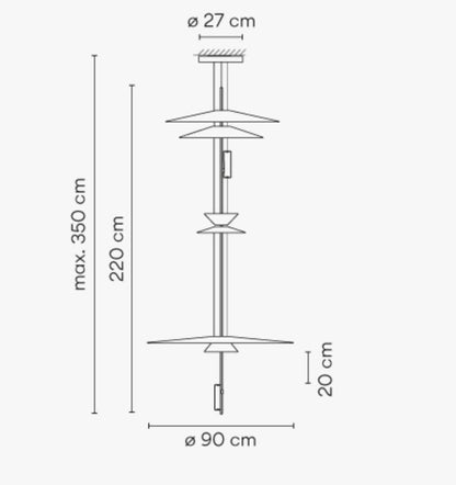 Suspension lumineuse Vibia Flamingo