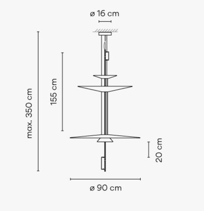 Suspension lumineuse Vibia Flamingo