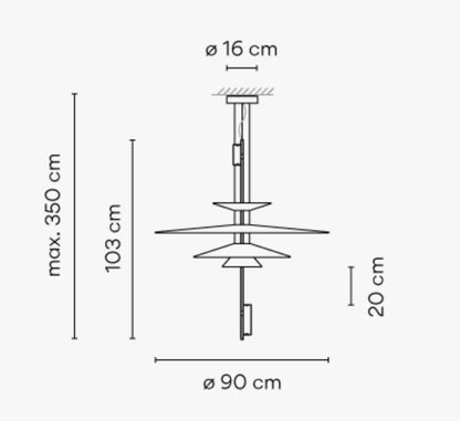 Suspension lumineuse Vibia Flamingo